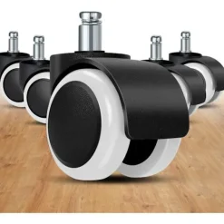 Kontorstol Caster Wheels Udskiftning (Sæt med 5), 2 tommer, Universa