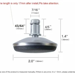 Kontorstol Kontorstol Udskiftningshjul Drejelige Hjul til Fast Bendiameter 7/16" (11 mm) Stamme Kompatibel med de fleste kontorstole