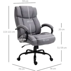 Kontorstol Skrivebordsstol Gaming Stol Drejestol Rocker Funktion Tyk Polstret Ergonomisk Stol Bæreevne 220 Kg