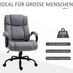 Kontorstol Skrivebordsstol Gaming Stol Drejestol Rocker Funktion Tyk Polstret Ergonomisk Stol Bæreevne 220 Kg