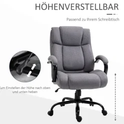 Kontorstol Skrivebordsstol Gaming Stol Drejestol Rocker Funktion Tyk Polstret Ergonomisk Stol Bæreevne 220 Kg