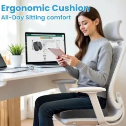 Kontorstolsædehynde, ekstra stor memory foam-hynde, ergonomisk designet til at lindre iskias og smerter forårsaget af langvarig siddende, sort.