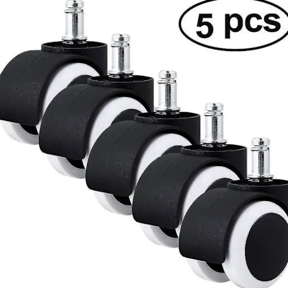 Kontorstolshjul (5 stk.), Stille Hårdgulvs Hjul Drejelige Stol Hjul 11mm / 50mm Hjul Sæt Til Kontorstol Hjul Hjul