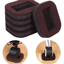 Kontorstolshjul Stopper Møbel Caster Cups Hårdttræ Gulvbeskyttere Anti Vibrations Pad Stol Rullefødder Anti-slip Måtte