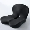 Kontorstolspude i Memory Foam, L-formede integrerede siddepuder, Stolpude til beskyttelse af nedre ryg og haleben, Lændestøtte-XS7-