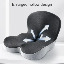 Kontorstolspude i Memory Foam, L-formede integrerede siddepuder, Stolpude til beskyttelse af nedre ryg og haleben, Lændestøtte-XS7-