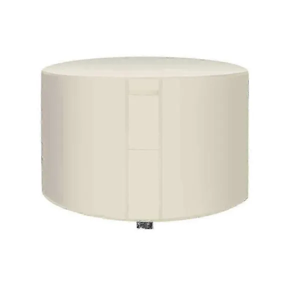 Kraftig 420d Oxford Rund Have Rattan Møbelovertræk Vandtæt Indendørs Udendørs Cirkulær Beige 185 x 110 cm