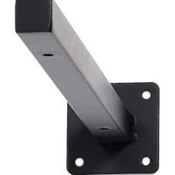Kraftige flydende hyldeknægte - 20 cm blind sort industriel metalhylde