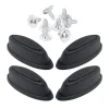 Kuffert bundstøtte fødder kuffert fødder pad premium erstatning stud fod pad kuffert bund stud stativ til alle kufferter Sort 5,9cmx2.