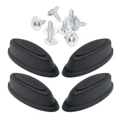 Kuffert bundstøtte fødder kuffert fødder pad premium erstatning stud fod pad kuffert bund stud stativ til alle kufferter Sort 5,9cmx2.