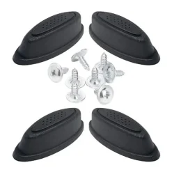 Kuffert bundstøtte fødder kuffert fødder pad premium erstatning stud fod pad kuffert bund stud stativ til alle kufferter Sort 5,9cmx2.