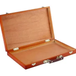 Kunstner Opbevaringsboks Træ Kunstner Værktøj Pensel Opbevaringsboks Holder Etui Organizer til Pasteller Blyanter Smykker Makeup DIY Håndværk