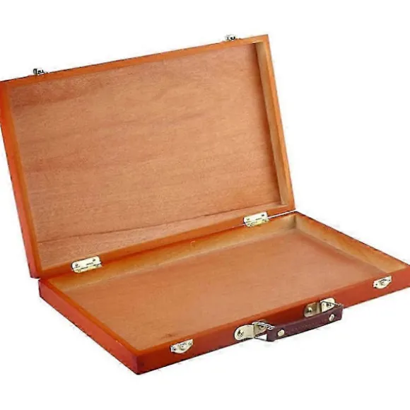 Kunstner Opbevaringsboks Træ Kunstner Værktøj Pensel Opbevaringsboks Holder Etui Organizer til Pasteller Blyanter Smykker Makeup DIY Håndværk