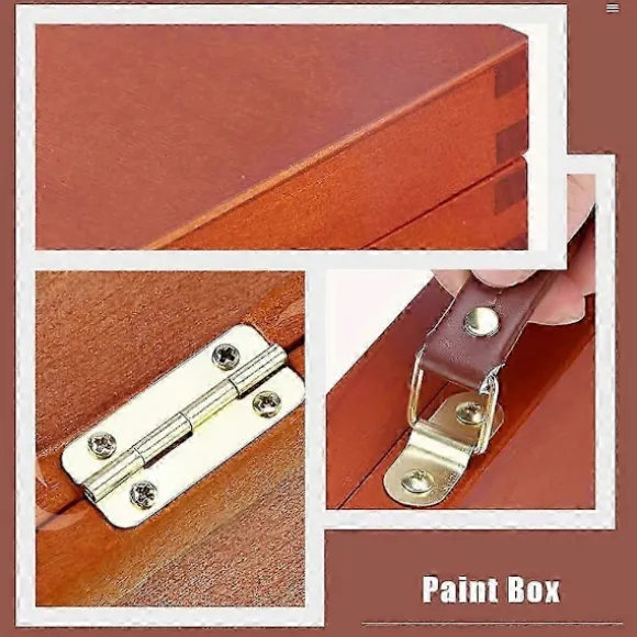 Kunstner Opbevaringsboks Træ Kunstner Værktøj Pensel Opbevaringsboks Holder Etui Organizer til Pasteller Blyanter Smykker Makeup DIY Håndværk