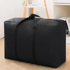 190L Ekstra Stor Flyttepose i Kraftig Sort Black_xx Black 100L