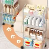 3-lags Akryl Rullebord med Hjul - Hylder til Snacks, Kosmetik, Bøger & Mere
