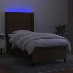 Lamelbund - Eksklusiv Hjem - 90x200cm - Polyesterstof - Farvet LED-stripe