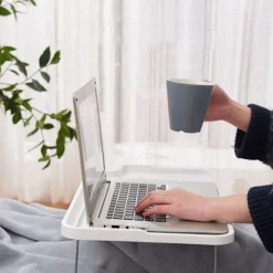 Laptop Seng Skrivebord Sengebord HVID white