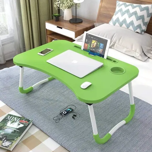 Laptopbord, Lille Kollegiebord, Seng med Laptopbord,