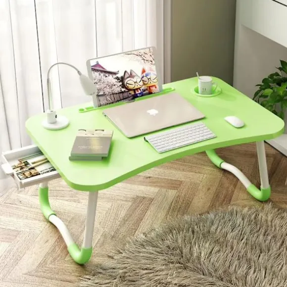 Laptopbord, Lille Kollegiebord, Seng med Laptopbord,