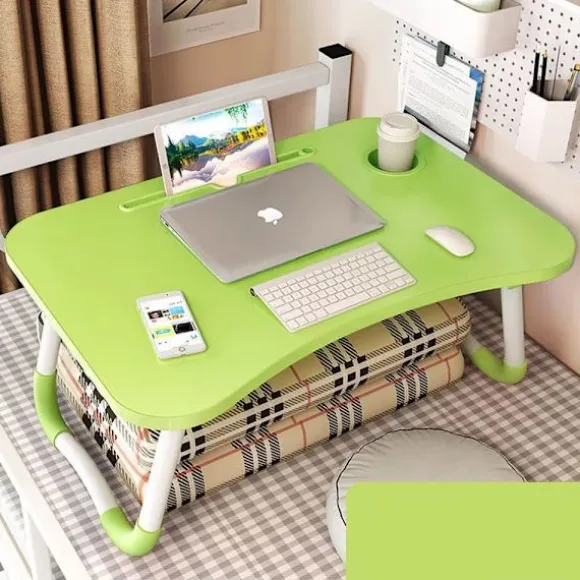Laptopbord, Lille Kollegiebord, Seng med Laptopbord,