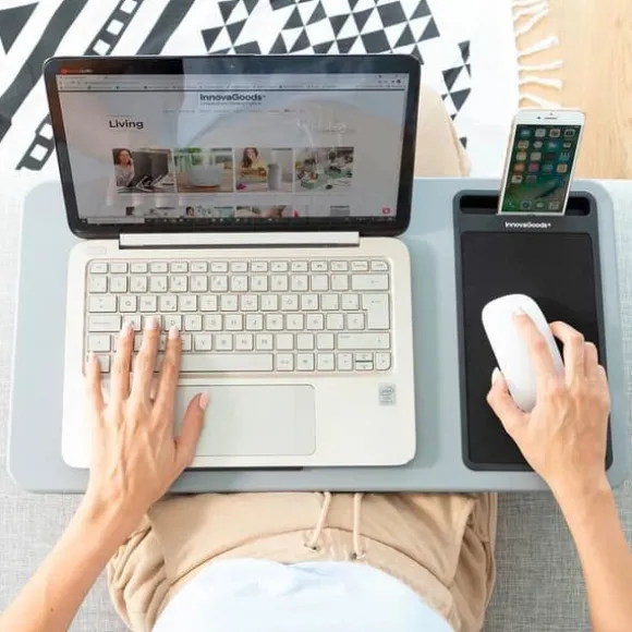 Laptopbord med pude og indbygget musemåtte