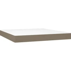 Lattenramme med madras - Taupe 180x200 cm - Justerbar hovedgærde - 2 pladser - Pocketfjedre