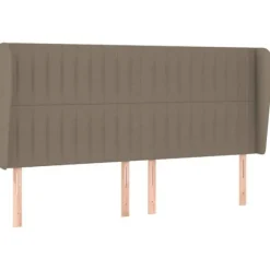 Lattenramme med madras - Taupe 180x200 cm - Justerbar hovedgærde - 2 pladser - Pocketfjedre