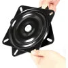 Lazy Susan firkantet leje, 16 cm, drejelig bund, til møbler, sofa, tv og barstol, sort