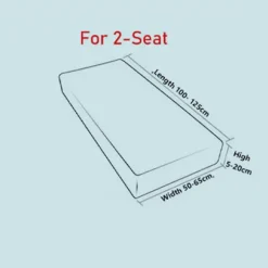[LCS] PU læder sofapudebetræk åndbart til autocamper to-personers sofa 1 sæde 2 Seater