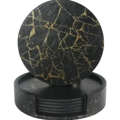 Læder dækkeserviet spildbeskyttelse kompatibel med bord skrivebord holdbar og skridsikker læder dækkeserviet passer almindelig black and gold marble | Fyndiq