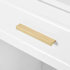 LED toiletbord med spejl, 9 skuffer, belysning, makeupbord, 120x40cm, hvid til soveværelse og stue White