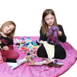 Legetøjsmåtte Opbevaringstaske Legetøjsopbevaringstaske PINK L Pink L
