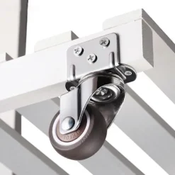 L-formet Plade Drejeligt Hjul Kugleleje L-Clip Side Monteringsplade TPE Gummi [db] Universal 1 inch