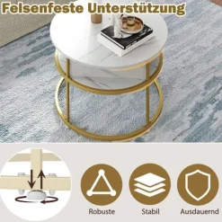 Lift-top sofabord med skjult opbevaring, justerbar højde