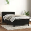 Lit - Maison Exclusive - Rammemad - Pocketfjedre madras - Sort fløjl 90x190 cm