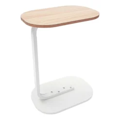 [LLC] C-formet sidebord Fritstående sofabord Log White