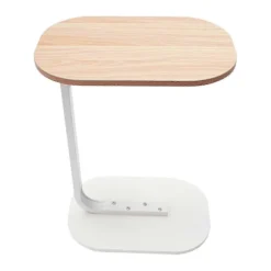 [LLC] C-formet sidebord Fritstående sofabord Log White