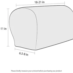 Lænestol armlænsbeskyttere stretch sofa armlænsbeskyttere armlænsbetræk til stole (FMY) Black