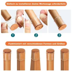 Lollanda 32 stk. Møbeldupper / Stolbensbeskyttere med Filt Gul L