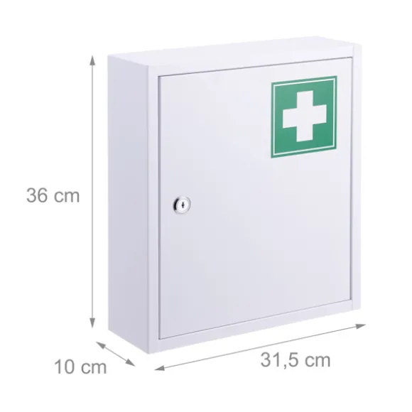 Låsbart medicinskab – 3 rum, vægmontering