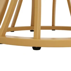 Luksuriøst rundt spisebord 80 cm, marmor MDF-plade og guld ben, letvægtsbord til 4-6 personer, spisestue Golden