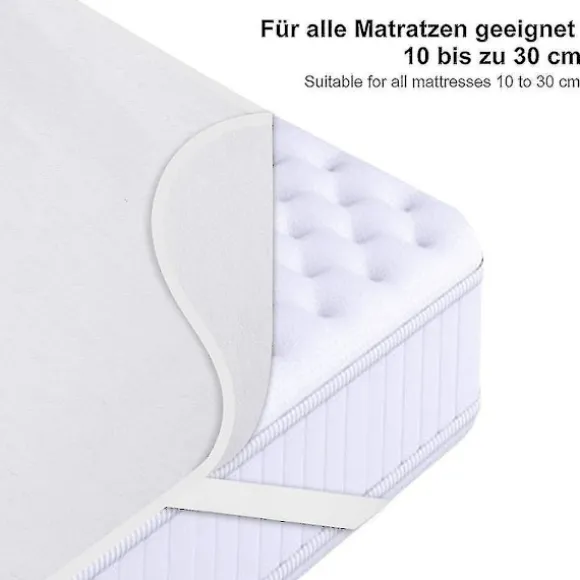 Madrasbeskytter 200x200 Cm Molton 100% Bomuld. Åndbar. Behagelig