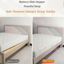 Madrasfastholder Bar 4in Sæt med Sikkert L-formet Anti-Slip Greb til de Fleste Sengerammer Sort