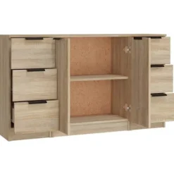 Maison Exclusive - 3 stk. Buffet Sonoma Eg Ingeniørtræ