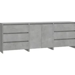 Maison Exclusive - 3 stk. buffet i grå beton og ingeniørtræ