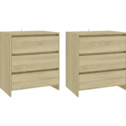 Maison Exclusive - 3 stk. Buffet Sonoma Eg Ingeniørtræ
