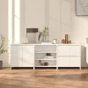 Maison Exclusive - 3 stk. Buffet Hvid Ingeniørtræ