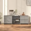 Maison Exclusive - 3 stk. buffet i grå beton og ingeniørtræ