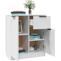 Maison Exclusive - Buffeter 2 stk hvid 60x30x70 cm Ingeniørtræ